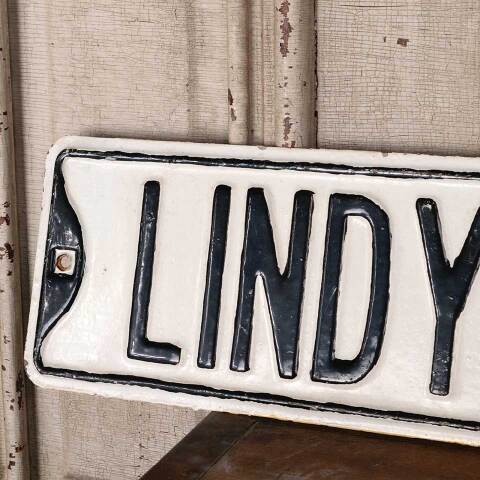 #54637 Antique LINDY LANE Metal Street Sign image 2