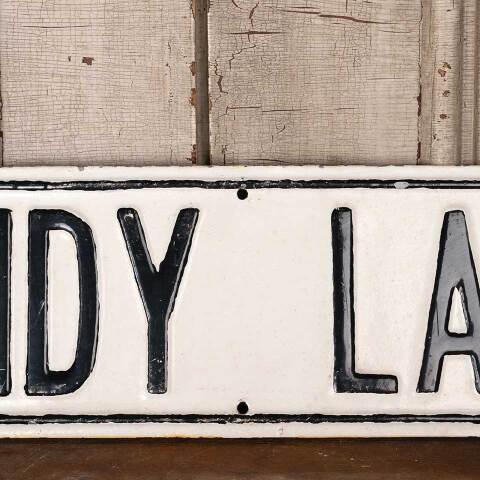 #54637 Antique LINDY LANE Metal Street Sign image 4