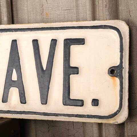 #54639 Antique JEFFERSON AVE. Metal Street Sign image 5