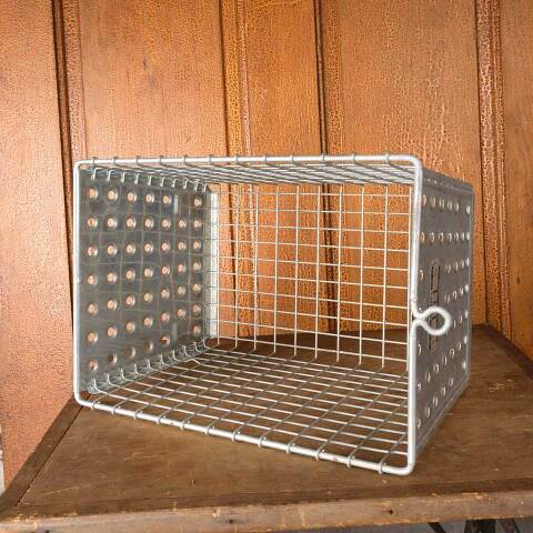 #54644 Vintage Metal Wire Gym Locker Room Basket image 6
