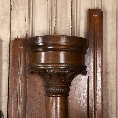 #54647 27x70 Antique Oak Engaged Column Pilasters image 2