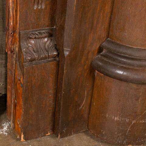 #54647 27x70 Antique Oak Engaged Column Pilasters image 4