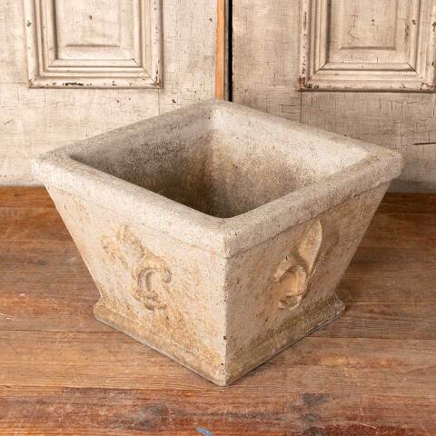 #54649 14x14 Cast Concrete Garden Urn Planter image 2