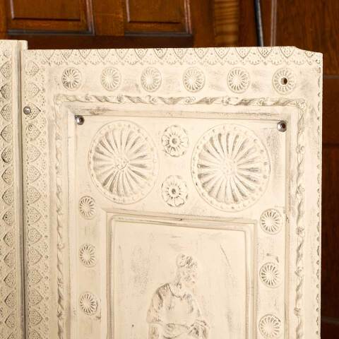 #54653 Antique 3 Piece Cast Iron Fireplace Fireback image 3
