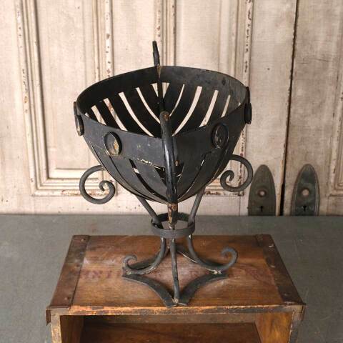 #54656 Decorative Wrought Iron Urn Basket image 5