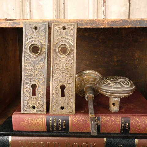 #54664 Antique Taylor & Boggis Door Hardware Set image 5