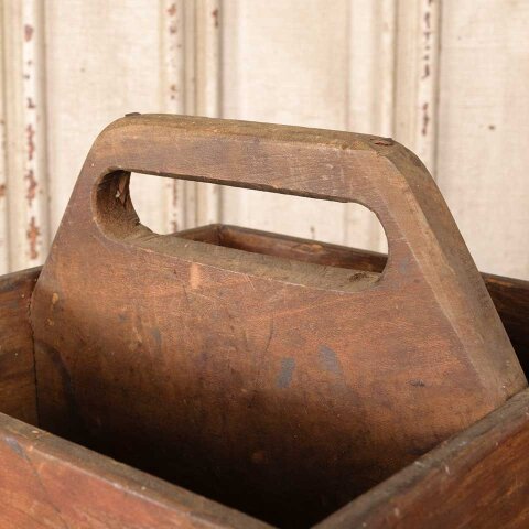 #54670 Small Antique Wood Tote Caddy image 4