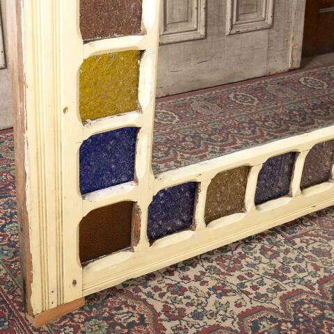 #54671 54x68 Victorian Colored Glass Window Sash image 7