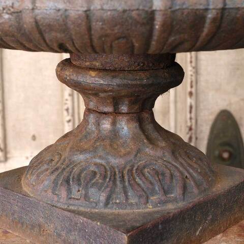 #54675 9x14 Antique Cast Iron Garden Urn Planter image 4