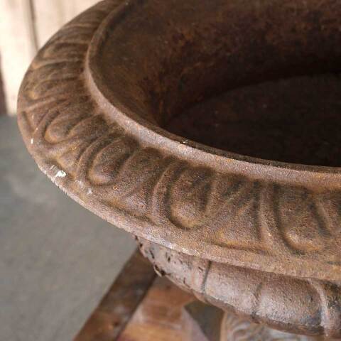 #54675 9x14 Antique Cast Iron Garden Urn Planter image 6
