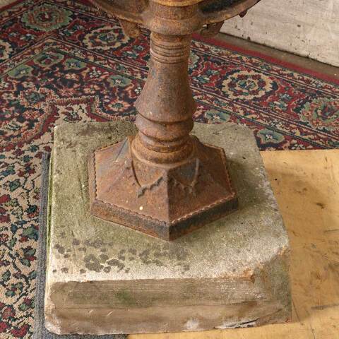 #54676 Antique Cast Iron Garden Urn & Pedestal image 6