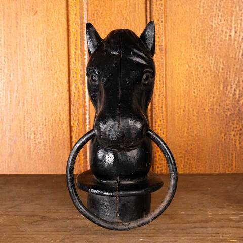 #54679 9" Vintage Cast Iron Horse Head Hitching Post image 3