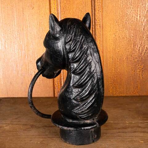 #54679 9" Vintage Cast Iron Horse Head Hitching Post image 4