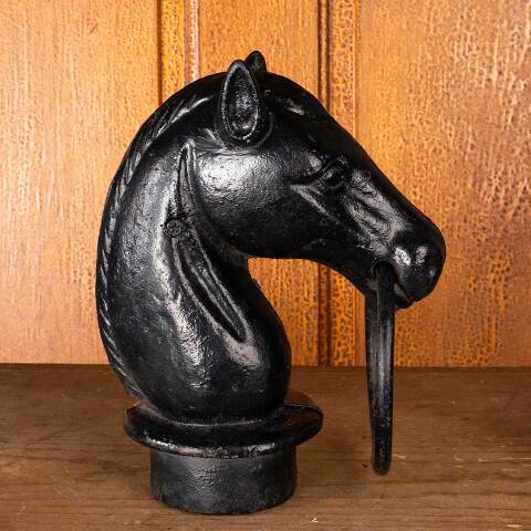#54679 9" Vintage Cast Iron Horse Head Hitching Post image 5