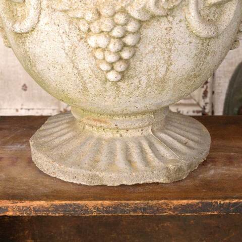 #54697 10" Vintage Cast Concrete Garden Urn Planter image 2