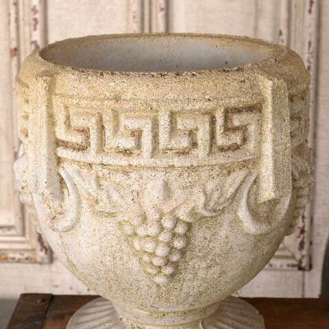 #54697 10" Vintage Cast Concrete Garden Urn Planter image 5