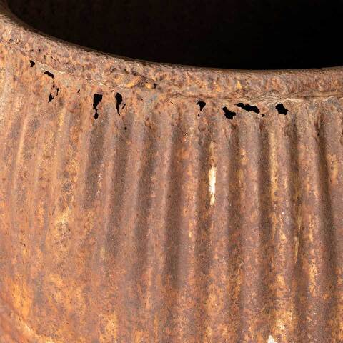 #54700 21x31 Antique Rusty Metal Barrel image 2