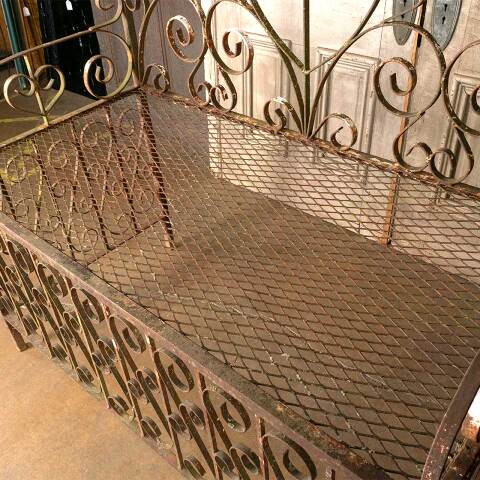 #54702 54x50 Antique Wrought Iron Garden Table image 6