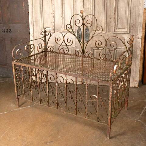 #54702 54x50 Antique Wrought Iron Garden Table image 8