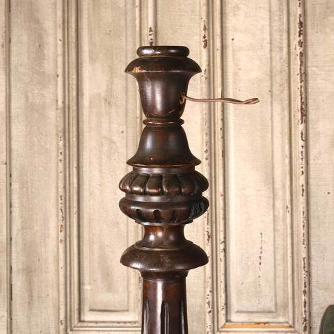 #54705 16x61 Ornate Antique Wood Floor Lamp image 7