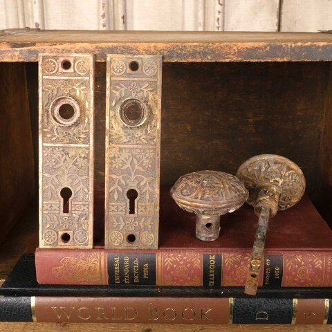 #54710 Antique Brass Lockwood Door Hardware Set image 7