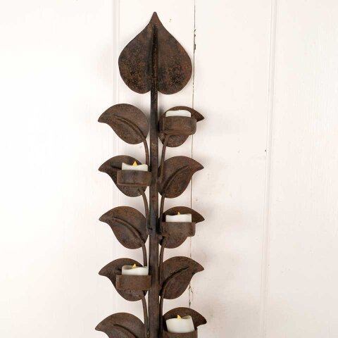 #54731 Floral Metal Candle Holder Wall Sconce image 5