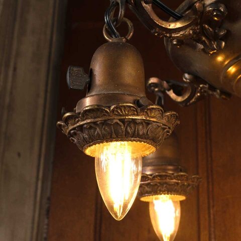 #54737 20" Antique 5 Bulb Chandelier Light Fixture image 5