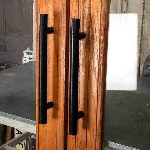 #54744 69x83 Vintage Wood Doors w. Crescent Lites image 7