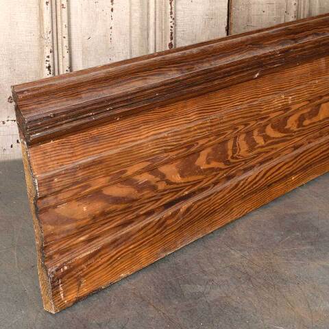 #54747 Salvaged Antique Pine Baseboard Trim w/ Cap image 5