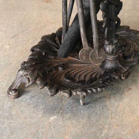 #54750 Antique Ornate Fireplace Tools & Stand image 8