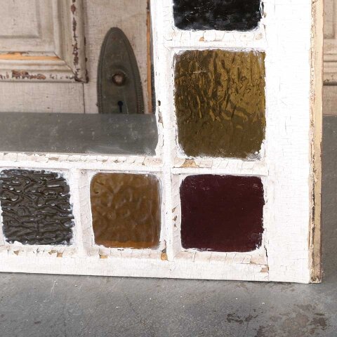 #54783 24x27 Antique Colored Glass Window Sash image 7
