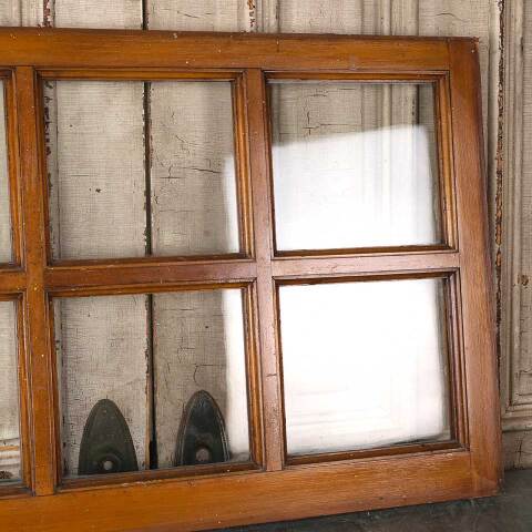 #54852 36x24 Antique 6 Lite Wood Transom Window image 2