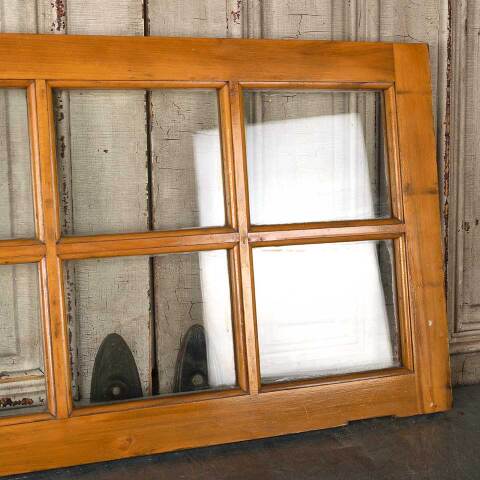 #54858 36x22 Antique 6 Lite Wood Transom Window image 6