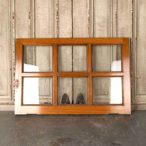 #54859 36x22 Antique 6 Lite Wood Transom Window image 4