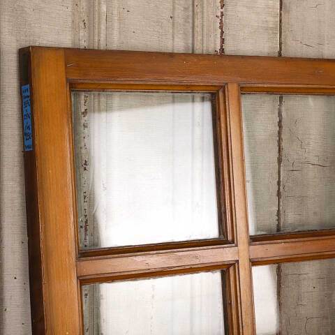 #54860 36x24 Antique 6 Lite Wood Transom Window image 2