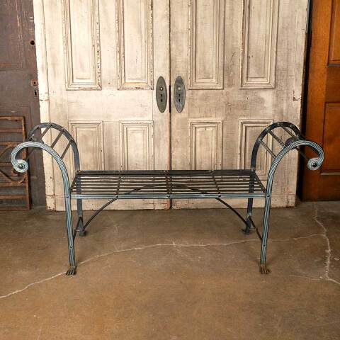 #54874 65" Vintage Metal Garden Patio Bench image 7
