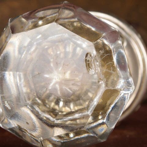 #54934 Antique Octagonal Glass Doorknob Hardware image 5