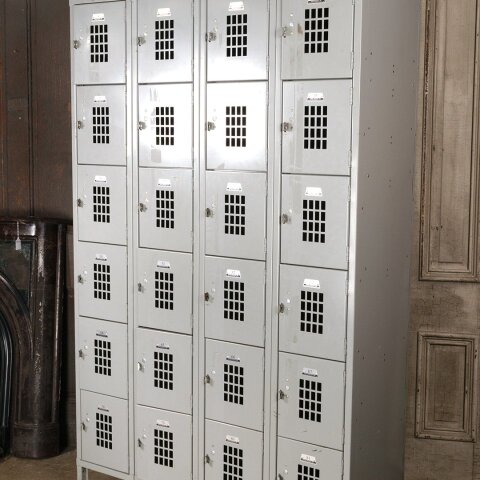 #54945 Vintage Metal Gym Locker Room 24 Lockers image 7
