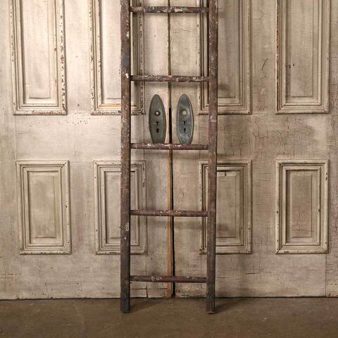 #54948 17x98 Antique Primitive 8 Rung Wood Ladder image 2
