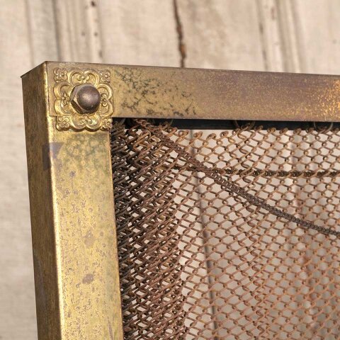 #54978 38x31 Antique Brass Fireplace Ember Screen image 5