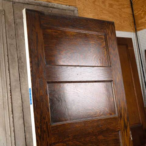 #54983 32x84 Antique 5 Panel Interior Wood Door image 2