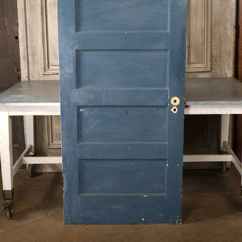 #54984 32x79 Antique 5 Panel Interior Wood Door image 3