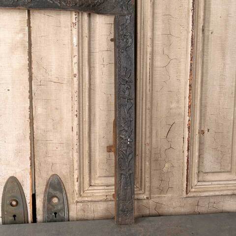 #55000 26x30 Antique Cast Iron Fireplace Surround image 6