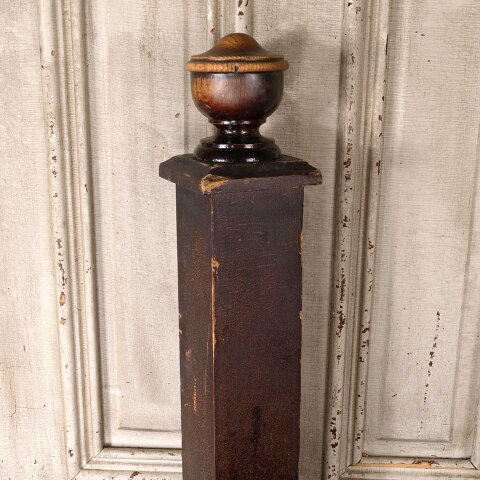 #55003 58" Antique Wood Staircase Newel Post image 2