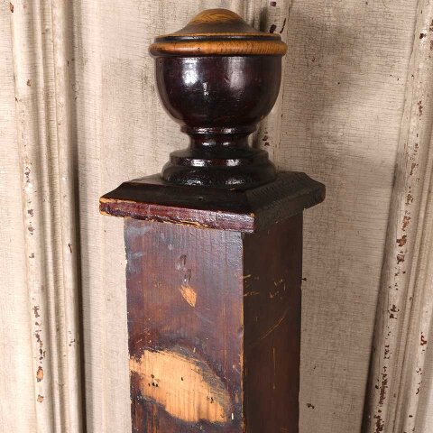 #55004 60" Antique Wood Staircase Newel Post image 8