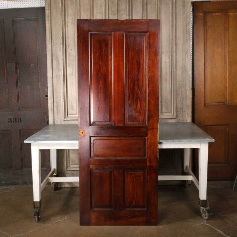 #55013 30x77 Antique 5 Panel Pine Interior Door image 5
