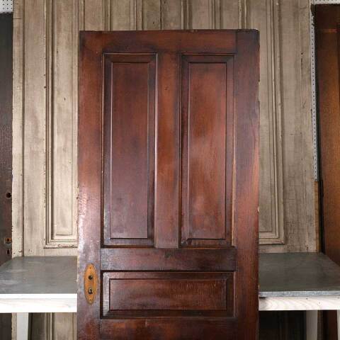 #55014 32x79 Antique 5 Panel Pine Interior Door image 6