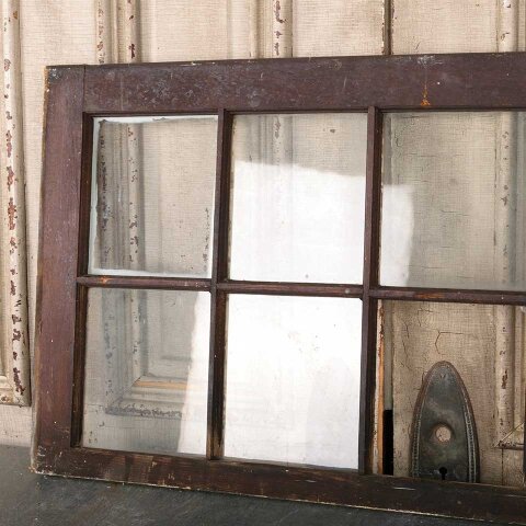 #55025 32x19 Antique Divided 8 Lite Wood Window image 2