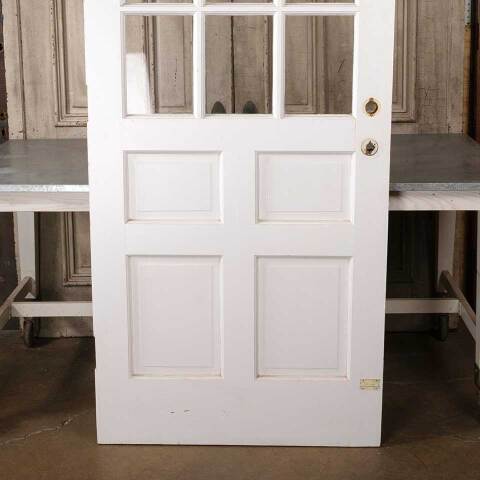#55027 36x84 Salvaged Antique 9 Lite Entry Door image 6