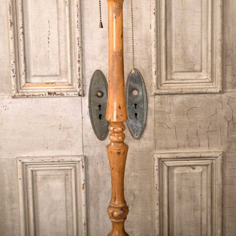 #55043 Antique Turned Wood & Brass Floor Lamp image 4